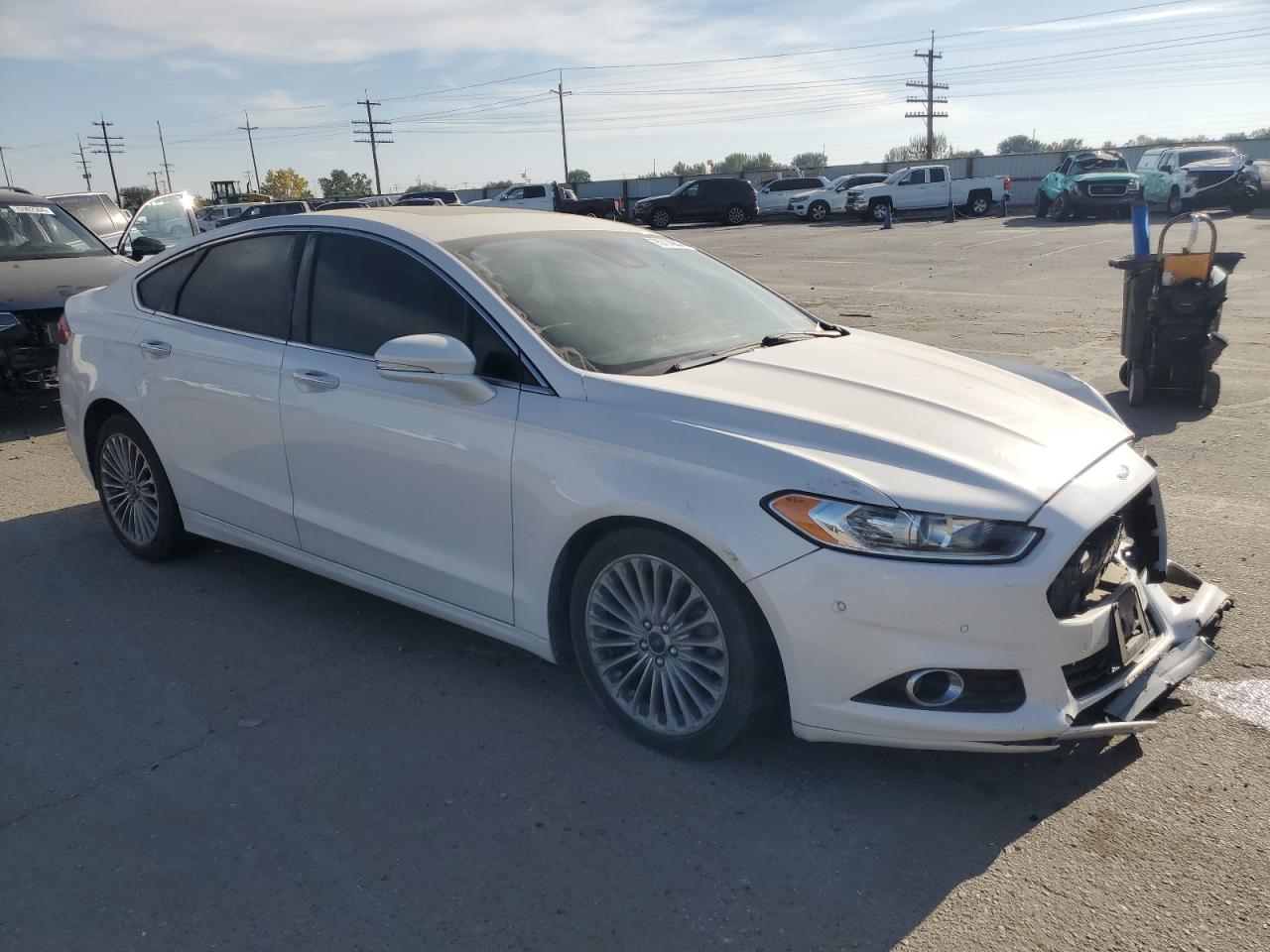 2014 Ford Fusion VIN 3FA6P0D97ER176975 Copart auction photo, front end / undercarriage damage thumbnail 4