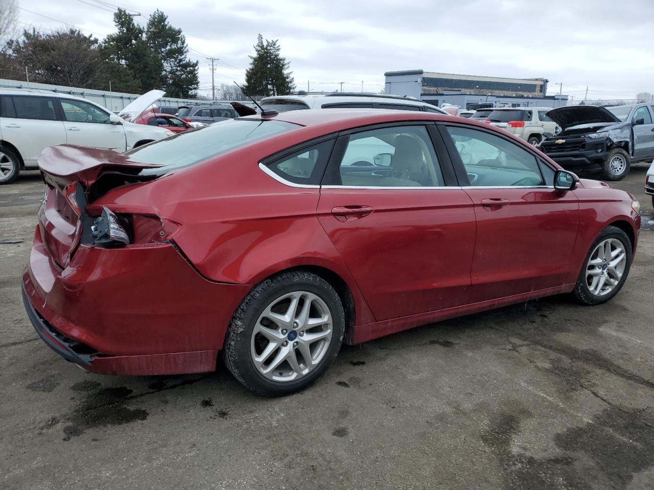 2013 Ford Fusion VIN 3FA6P0H7XDR132928 Copart auction photo, rear end damage thumbnail 3