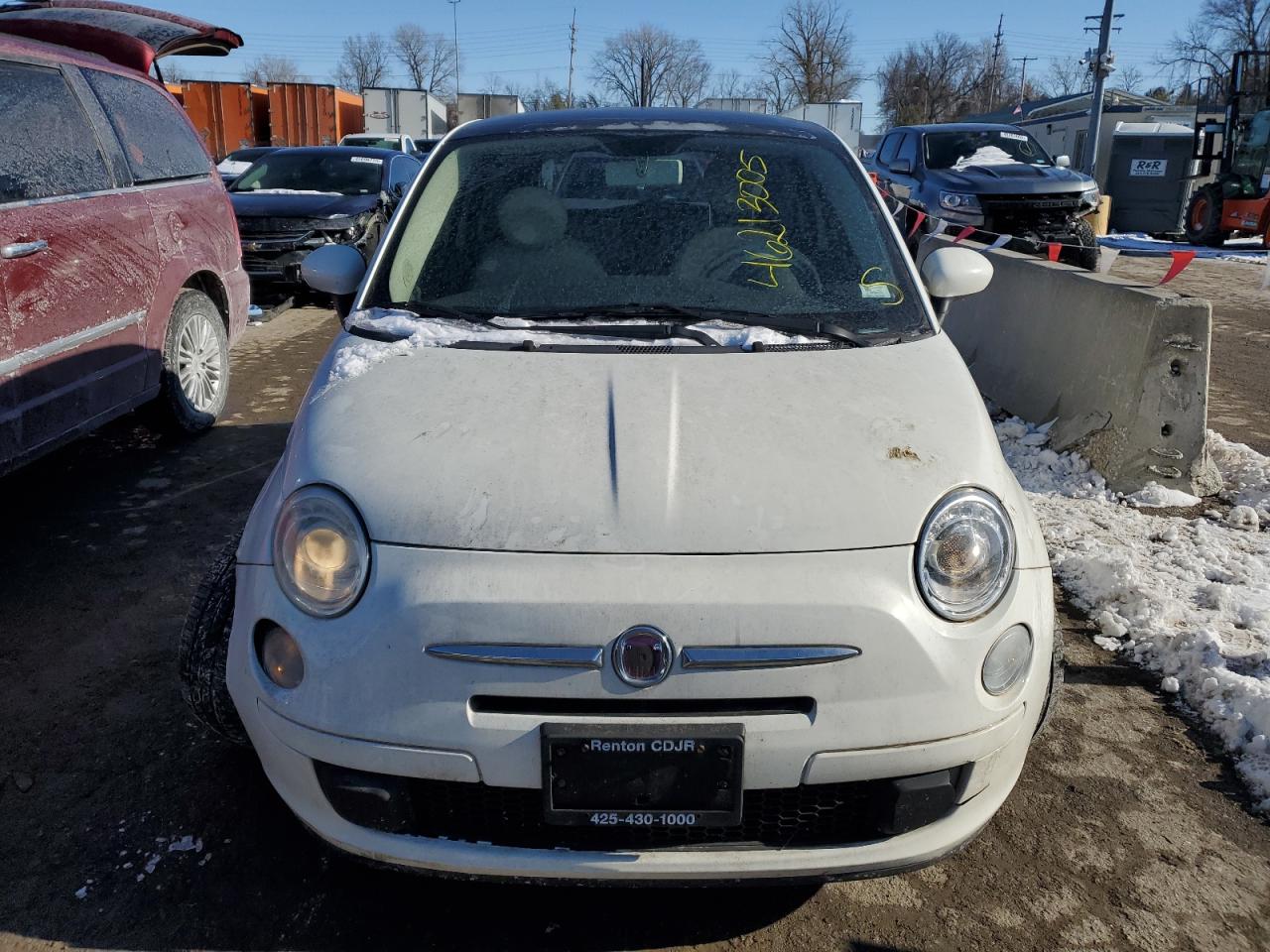 2012 Fiat 500 VIN 3C3CFFAR9CT379653 Copart auction photo, front end / rear end damage thumbnail 5