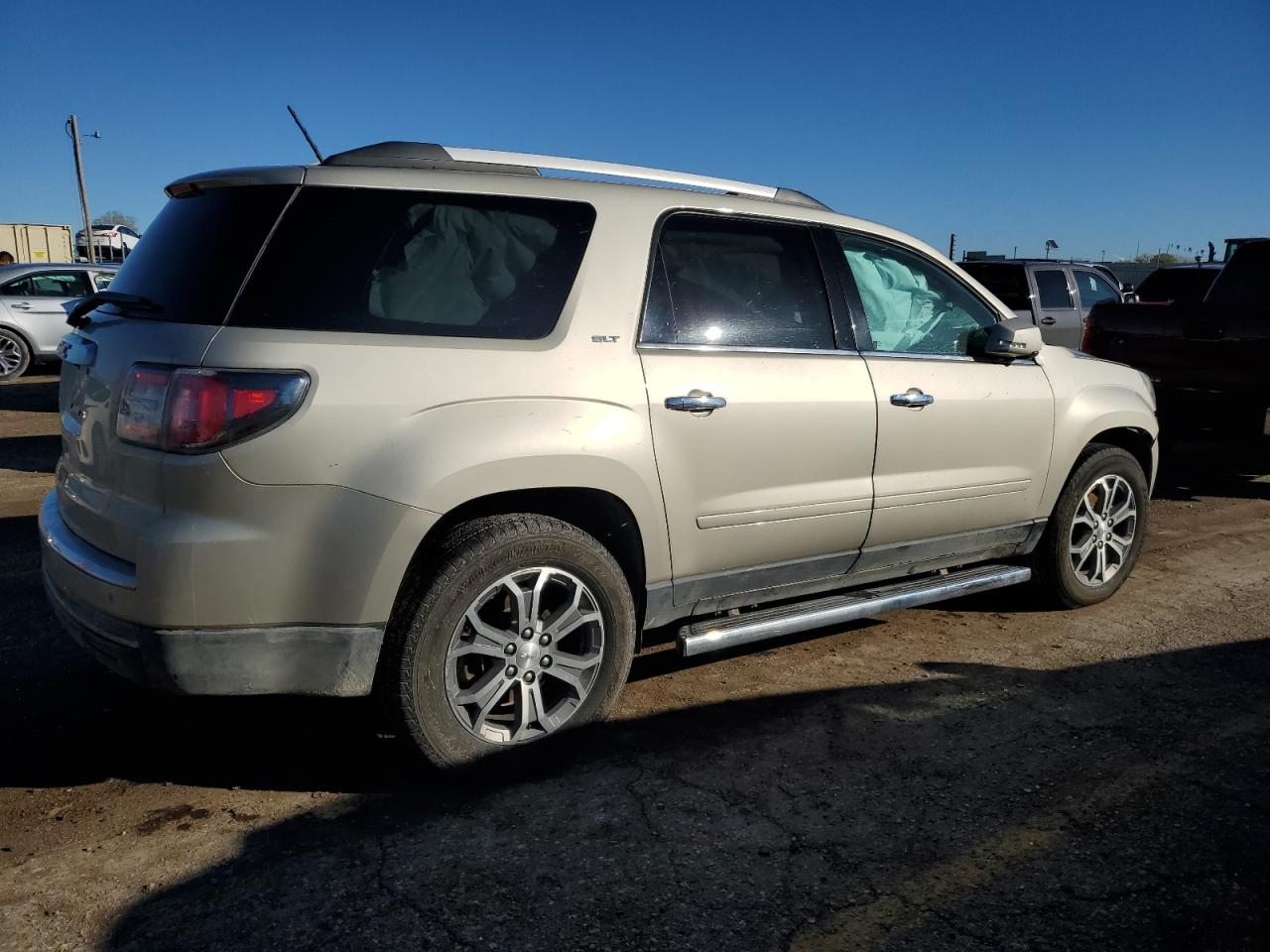 2013 GMC Acadia VIN 1GKKRRKD8DJ224947 Copart auction photo, front end / side damage thumbnail 3