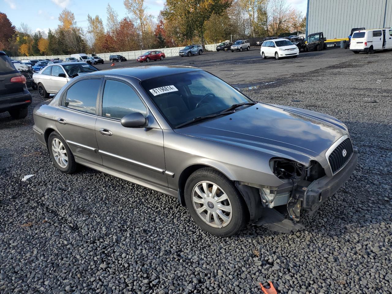 2003 Hyundai Sonata VIN KMHWF35H63A735505 Copart auction photo, front end / side damage thumbnail 4