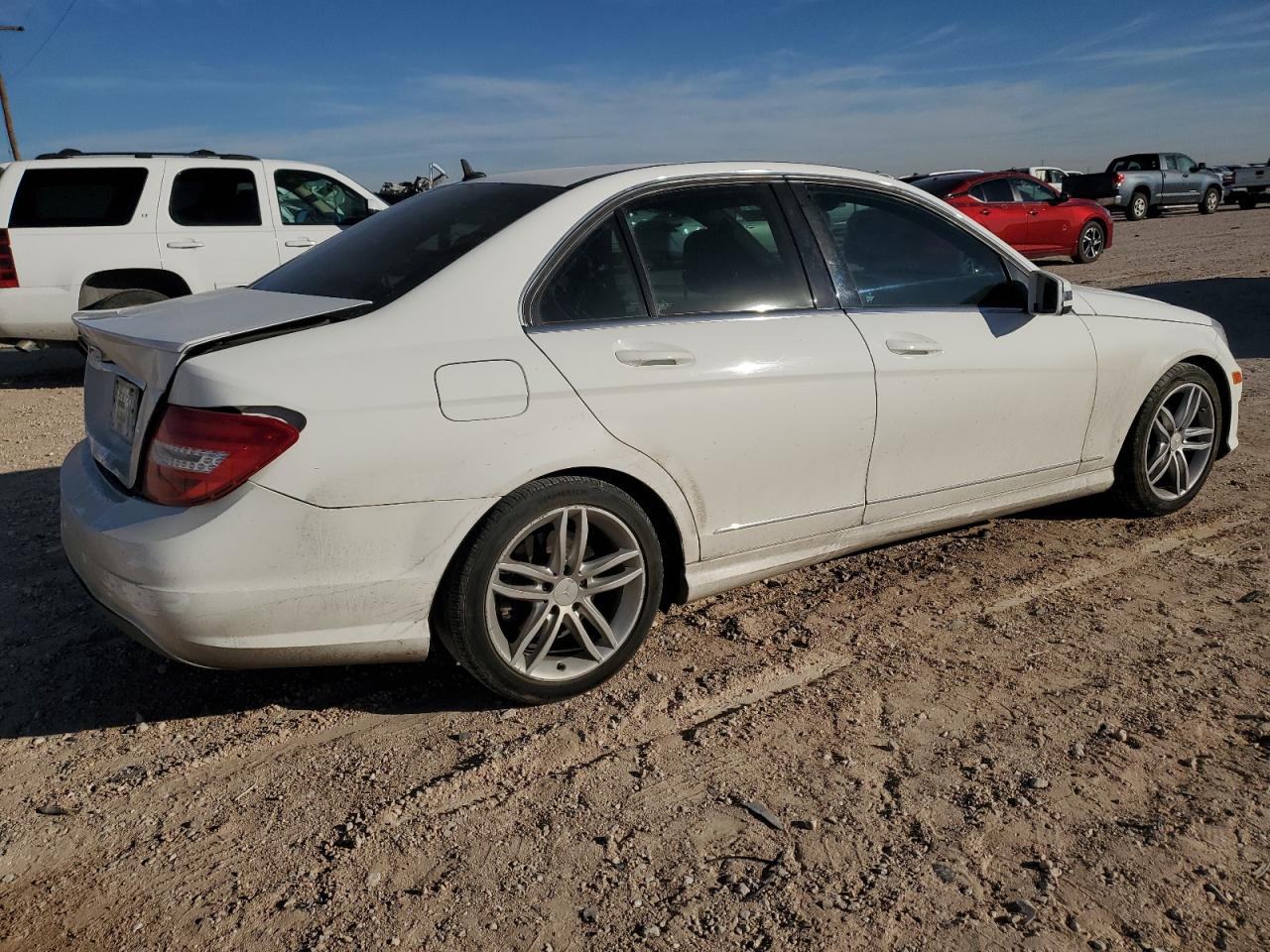 2014 Mercedes-Benz C-klasse VIN WDDGF4HB7ER306115 Copart auction photo, rear end / minor dent/scratches damage thumbnail 3