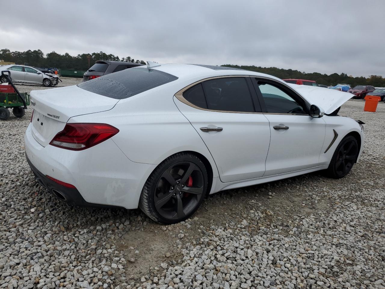 2019 Genesis G70 VIN KMTG34LE6KU014762 Copart auction photo, front end damage thumbnail 3