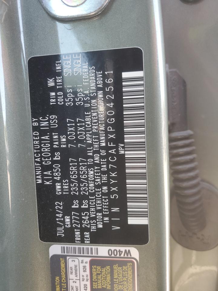 2023 KIA Sportage VIN 5XYK7CAFXPG042561 Copart auction photo, front end damage thumbnail 14