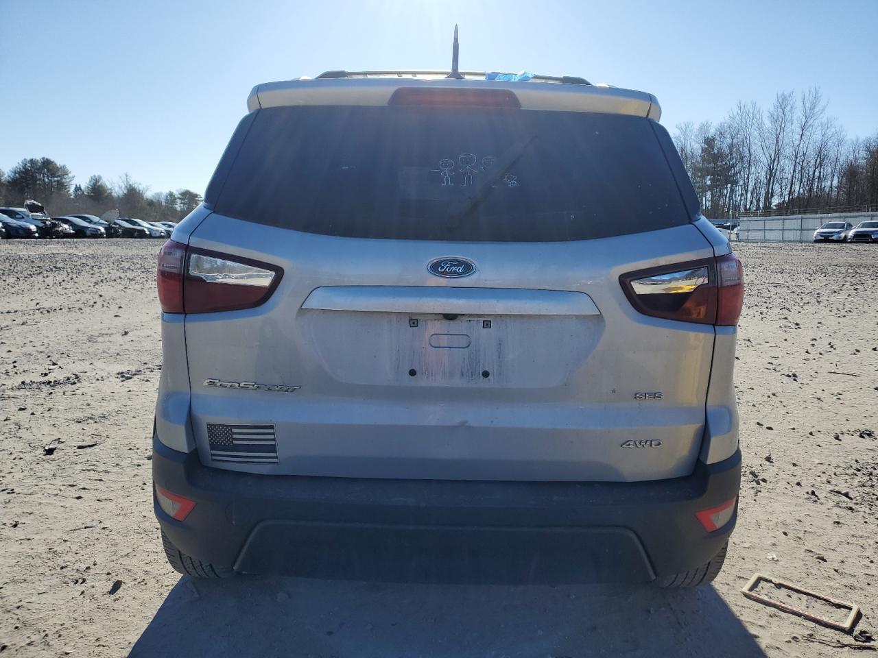 2018 Ford EcoSport VIN MAJ6P1CL3JC192005 Copart auction photo, front end / side damage thumbnail 6