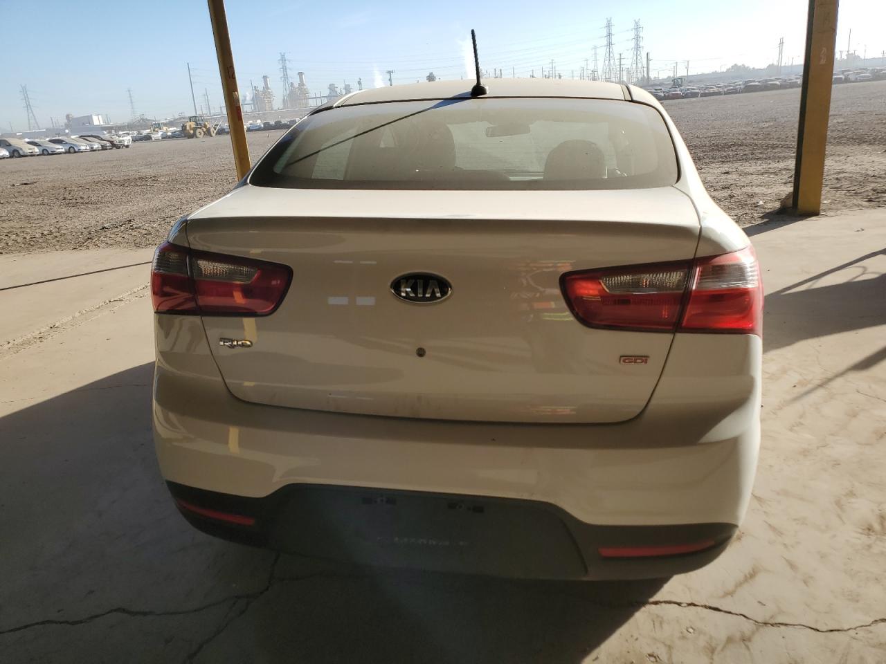 2013 KIA Rio VIN KNADM4A35D6169226 Copart auction photo, front end / side damage thumbnail 6