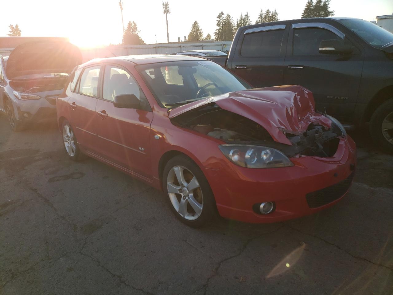 2006 Mazda 3 VIN JM1BK343X61496128 Copart auction photo, front end damage thumbnail 4