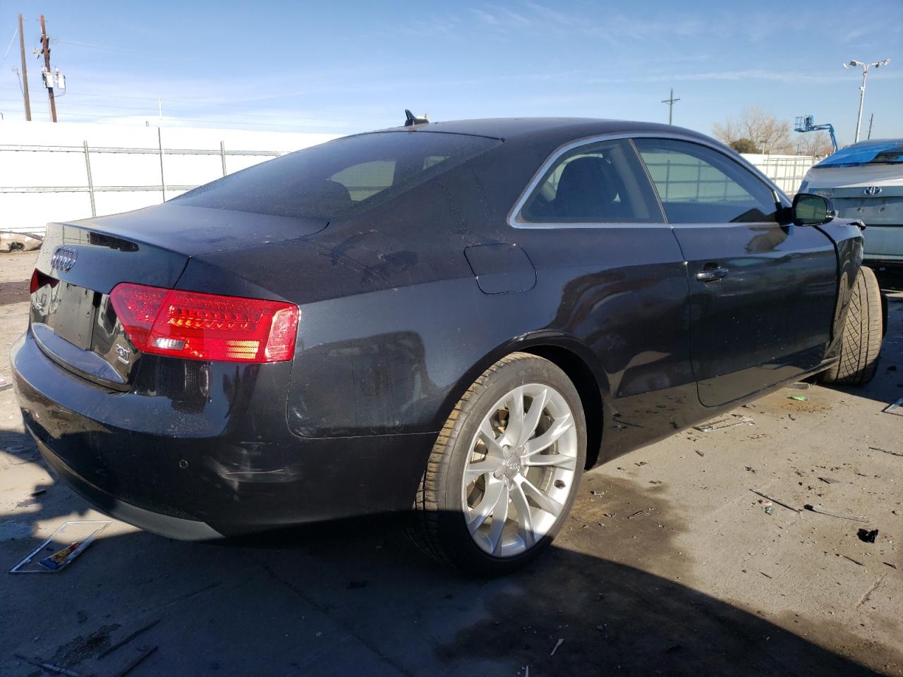 2013 Audi A5 VIN WAUVFAFR3DA002046 Copart auction photo, front end / undercarriage damage thumbnail 3