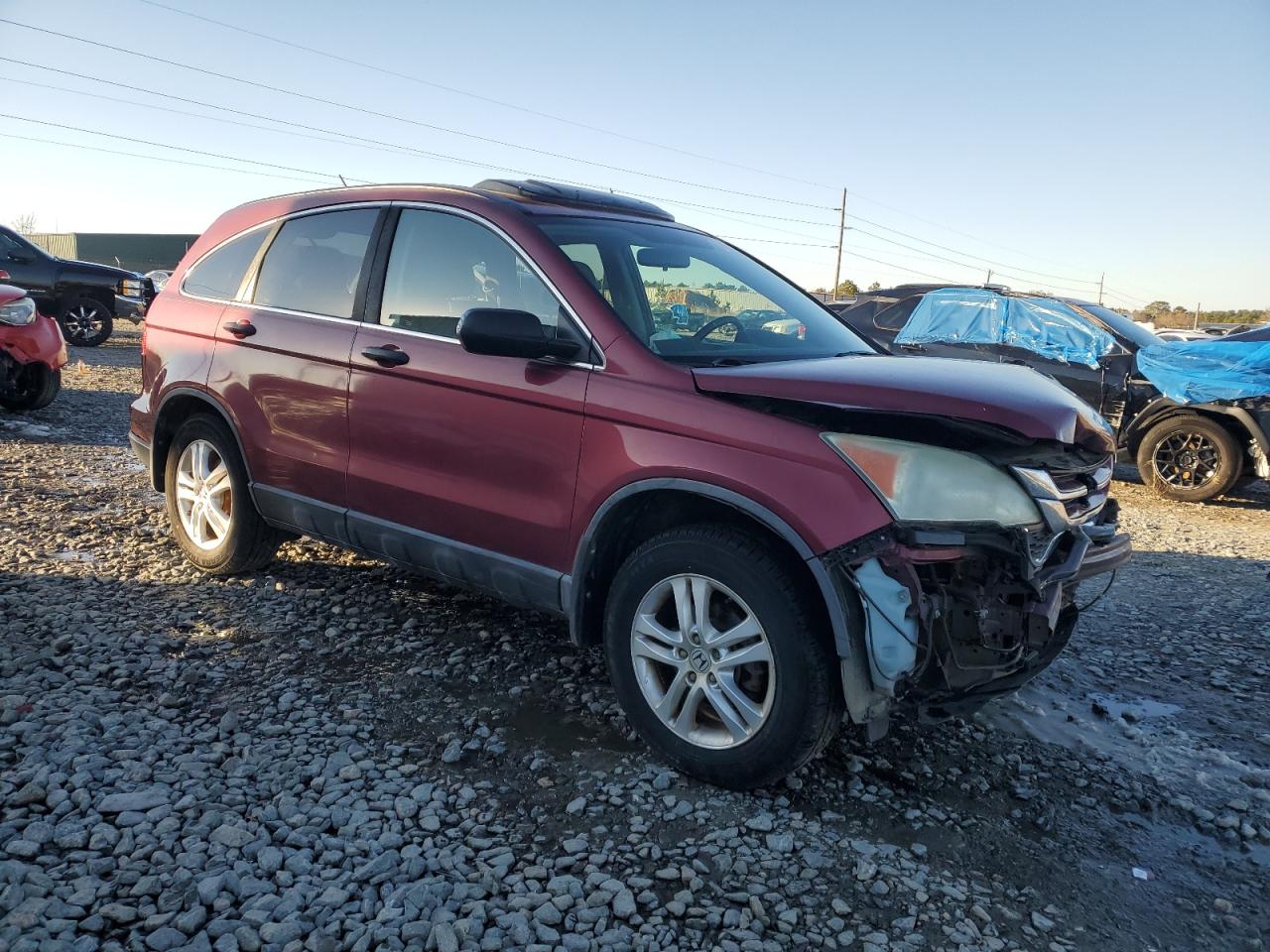 2011 Honda CR-V VIN 5J6RE3H53BL042507 Copart auction photo, front end damage thumbnail 4
