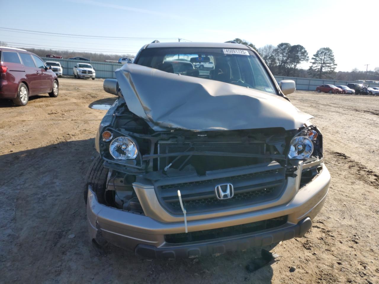 2005 Honda Pilot VIN 5FNYF18405B023074 Copart auction photo, all over damage thumbnail 5