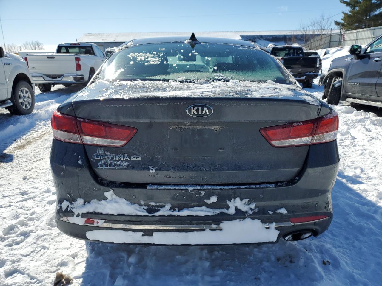 2018 KIA Optima VIN KNAGT4L3XJ5212926 Copart auction photo, front end / side damage thumbnail 6