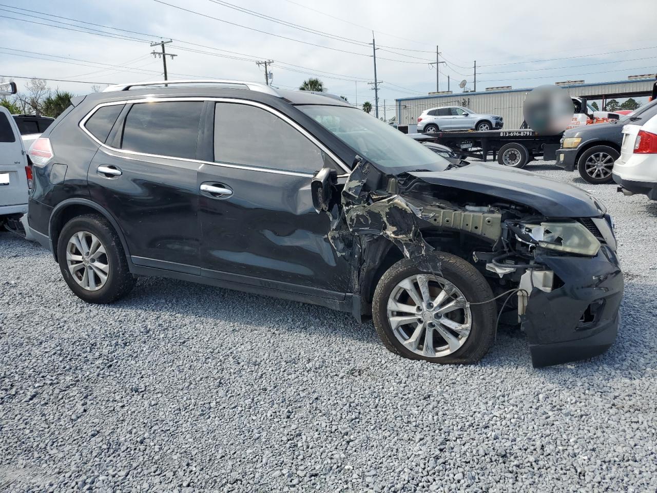 2014 Nissan Rogue VIN 5N1AT2MTXEC791165 Copart auction photo, front end / side damage thumbnail 5