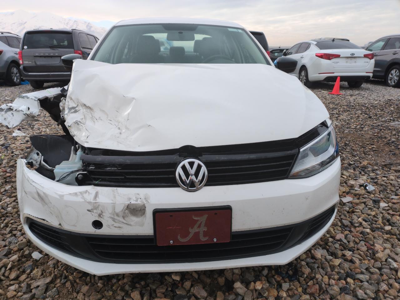 2014 Volkswagen Jetta VIN 3VW1K7AJXEM389875 Copart auction photo, front end / rear end damage thumbnail 5
