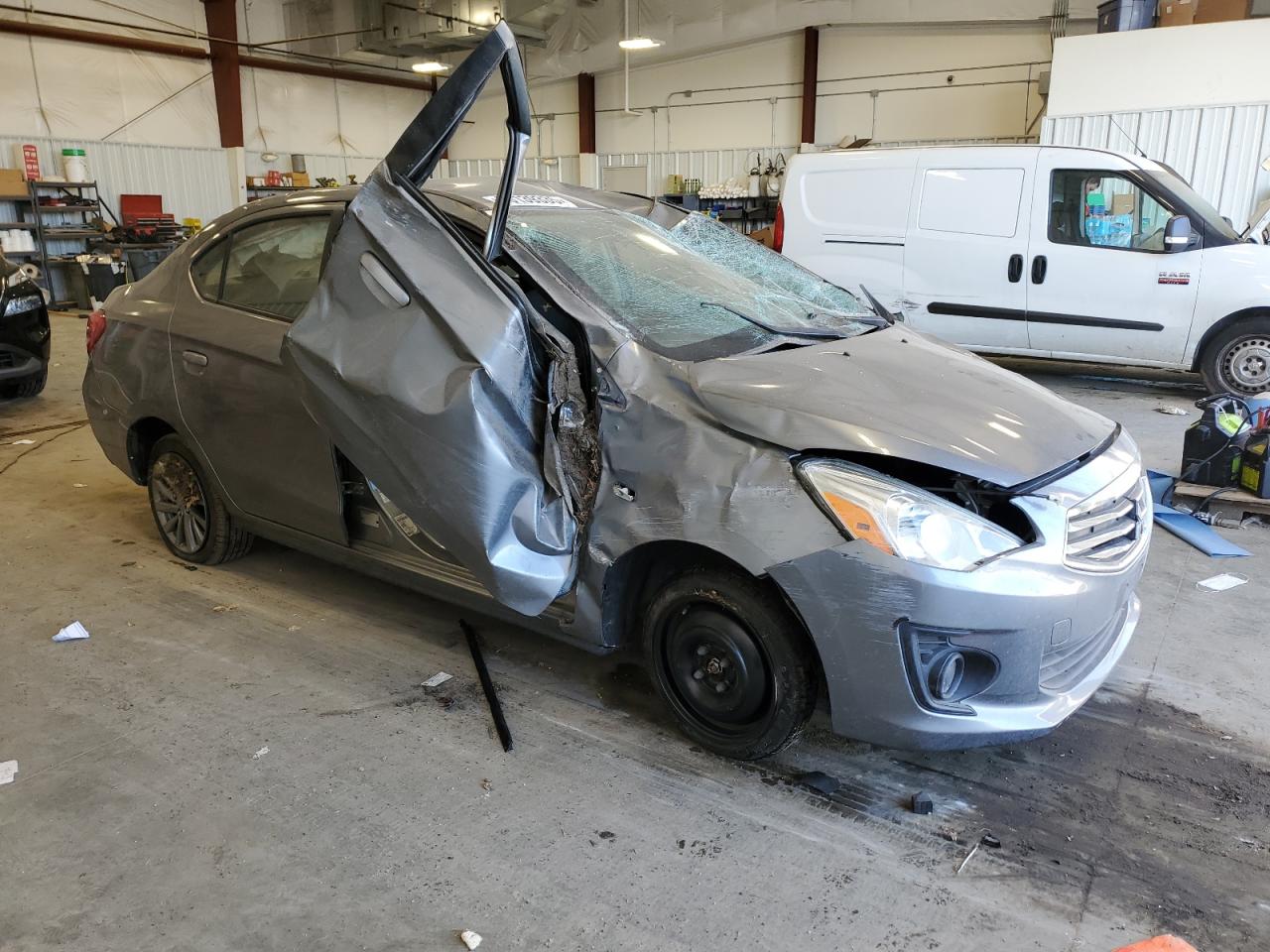 2019 Mitsubishi Mirage VIN ML32F3FJ0KHF09038 Copart auction photo, all over damage thumbnail 4