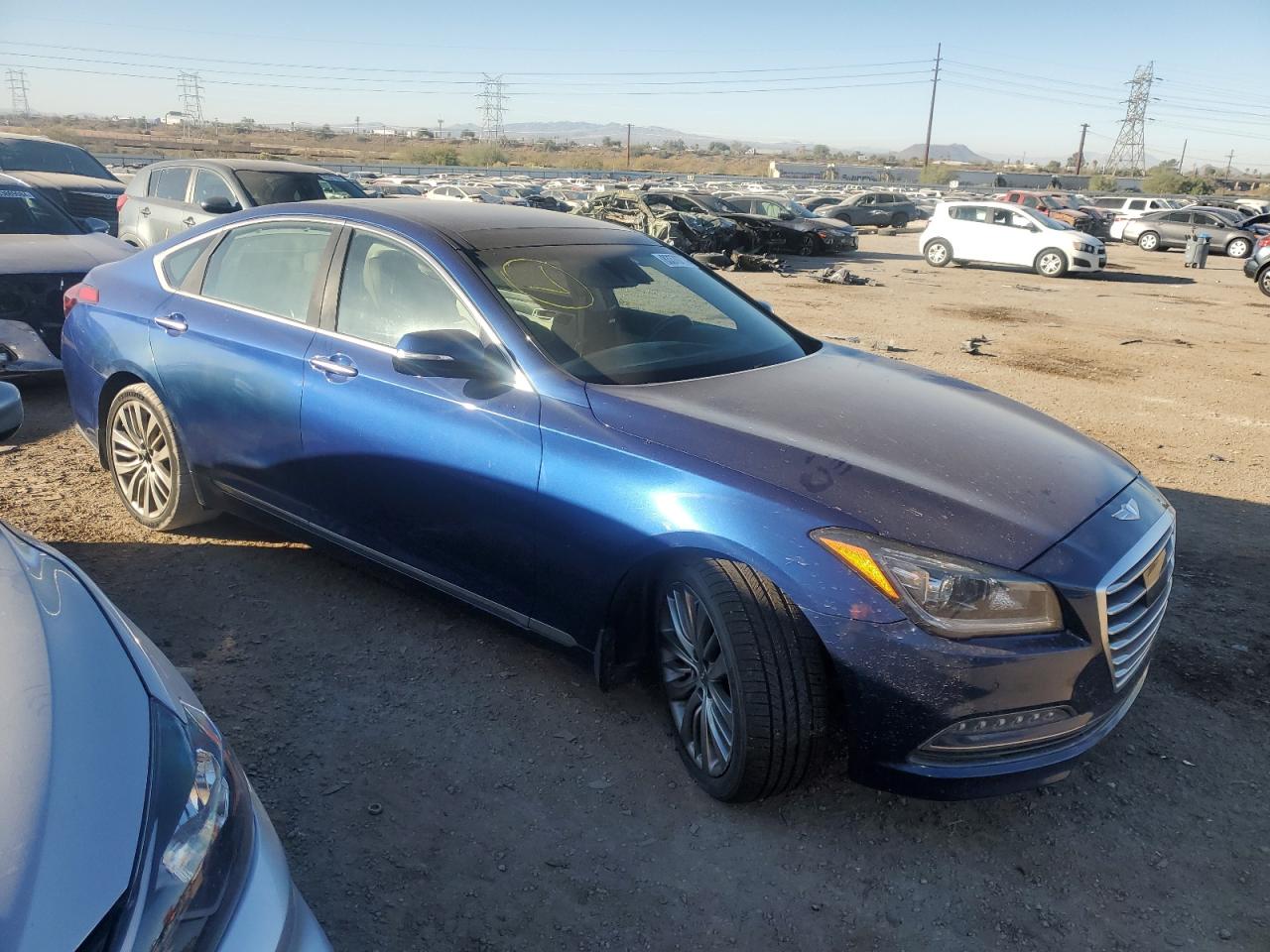 2015 Hyundai Genesis VIN KMHGN4JF1FU060604 Copart auction photo, mechanical / damage history damage thumbnail 4