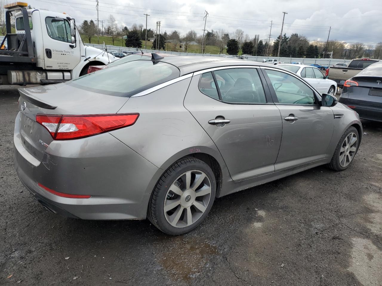 2012 KIA Optima VIN 5XXGR4A65CG015160 Copart auction photo, side damage thumbnail 3