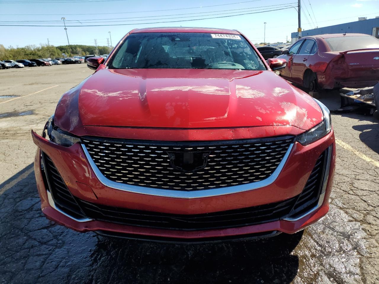 2020 Cadillac CT5 VIN 1G6DT5RK8L0131680 Copart auction photo, front end / side damage thumbnail 5