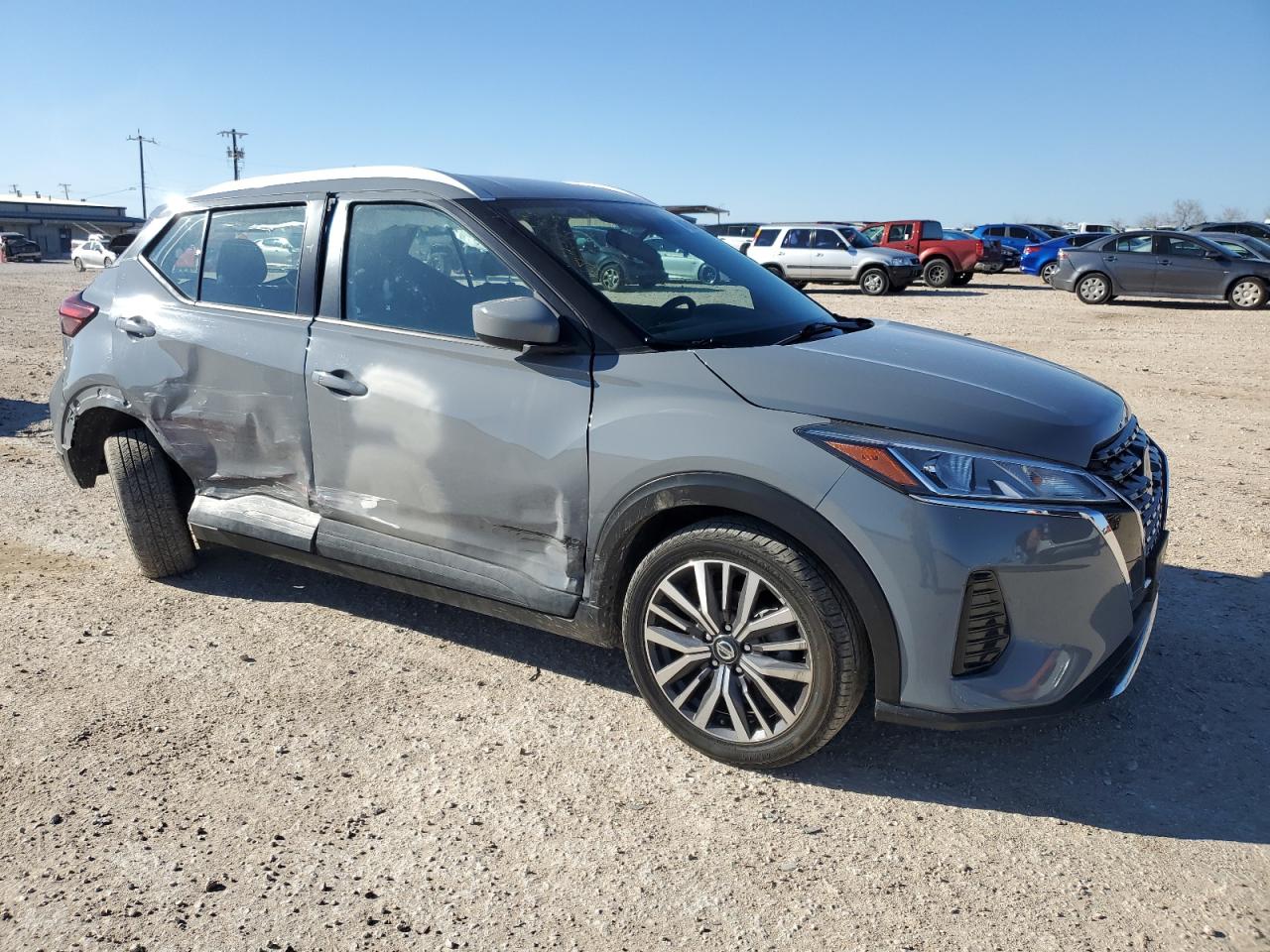 2021 Nissan Kicks VIN 3N1CP5CV8ML470477 Copart auction photo, undercarriage / side damage thumbnail 4
