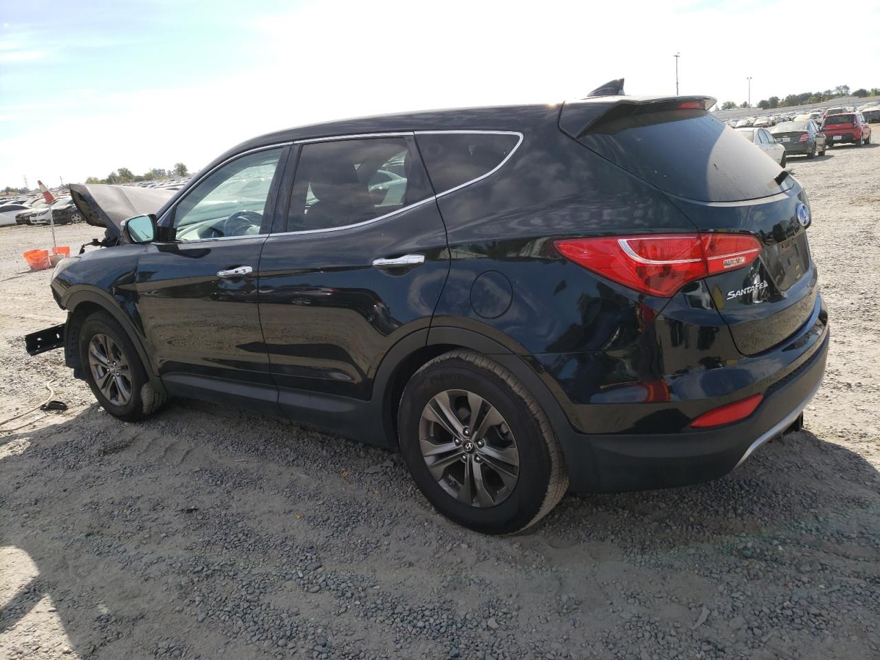 2013 Hyundai Santa Fe VIN 5XYZU3LB3DG044438 Copart auction photo, front end / rear end damage thumbnail 2
