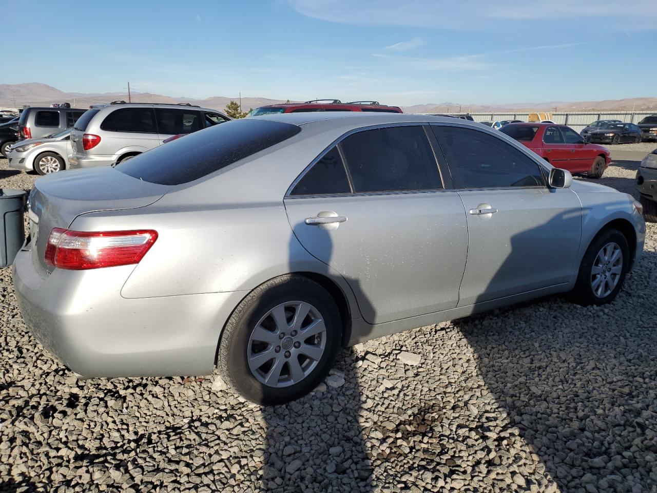 2007 Toyota Camry VIN JTNBK46K473022994 Copart auction photo, rear end / side damage thumbnail 3