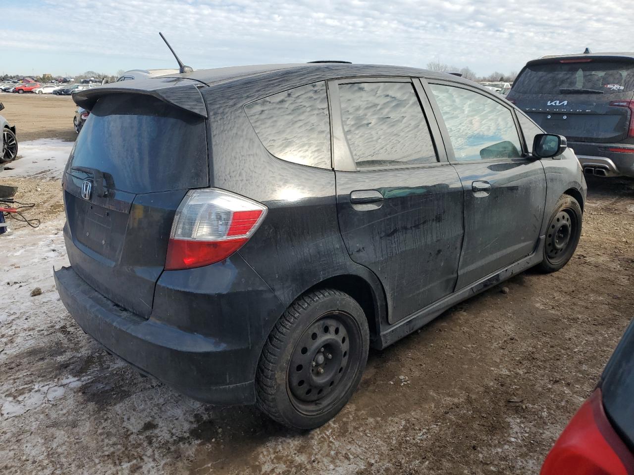 2011 Honda Fit VIN JHMGE8H52BC014318 Copart auction photo, all over damage thumbnail 3