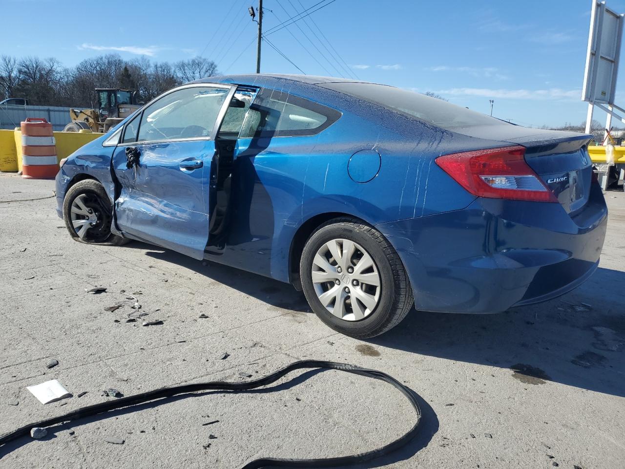 2012 Honda Civic VIN 2HGFG3B56CH533391 Copart auction photo, side / front end damage thumbnail 2