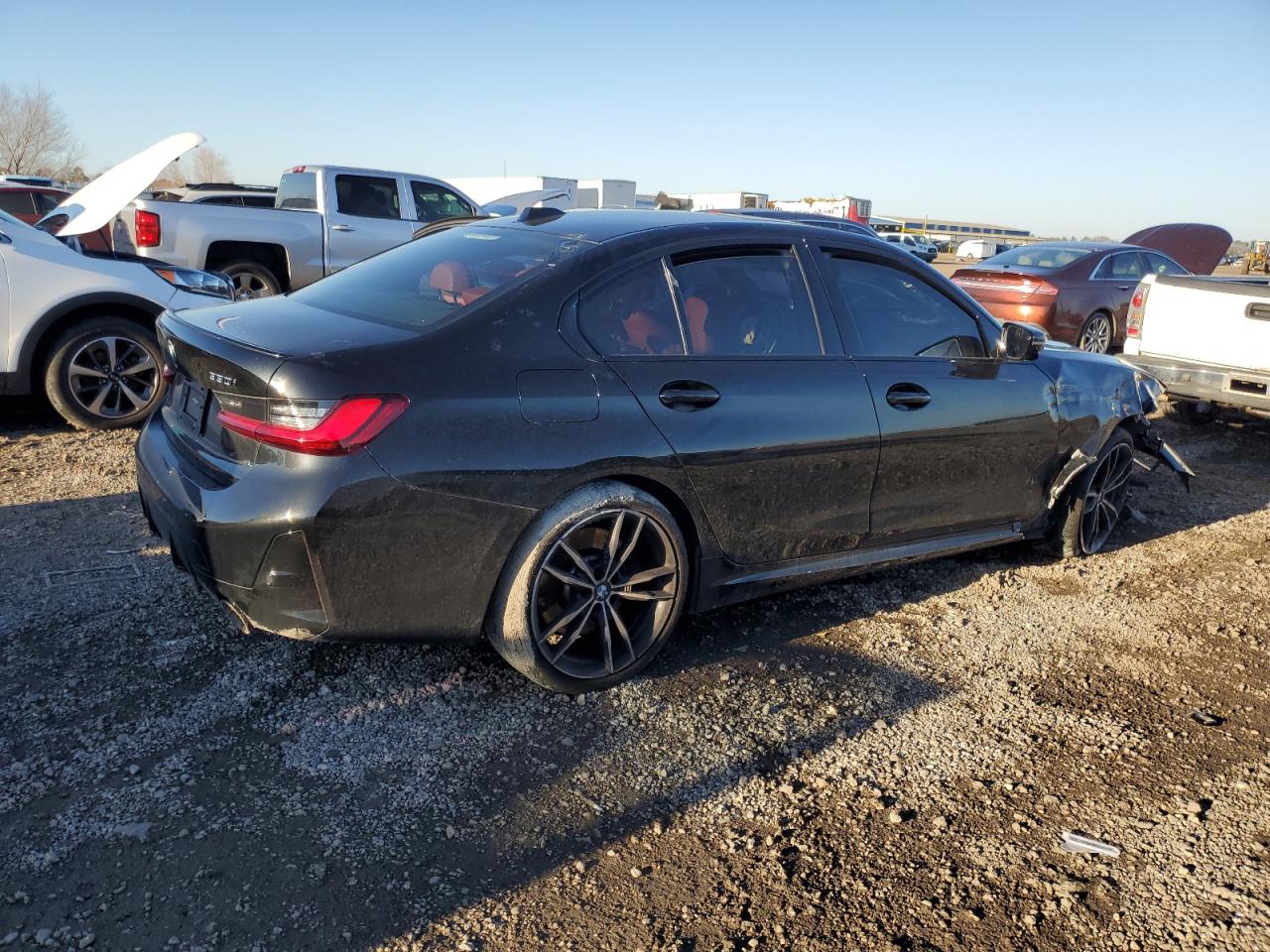 2023 BMW 3er VIN 3MW89FF08P8D10039 Copart auction photo, front end / side damage thumbnail 3