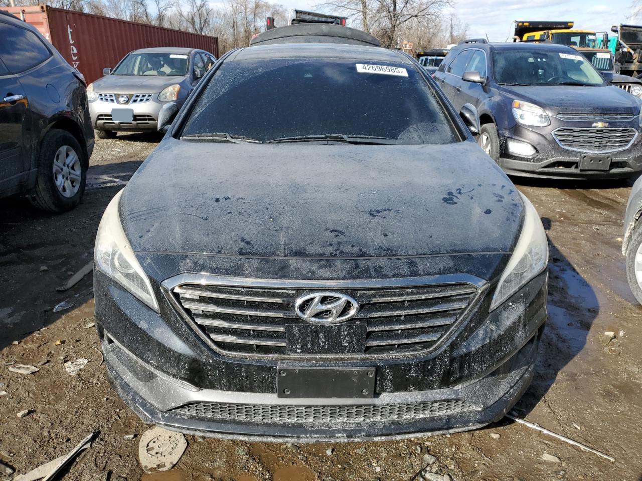 2016 Hyundai Sonata VIN 5NPE34AF5GH298193 Copart auction photo, rear end damage thumbnail 5