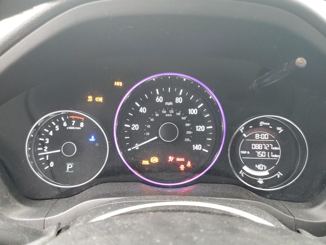 2017 Honda HR-V VIN 3CZRU6H50HM702756 Copart auction photo, front end / side damage thumbnail 9