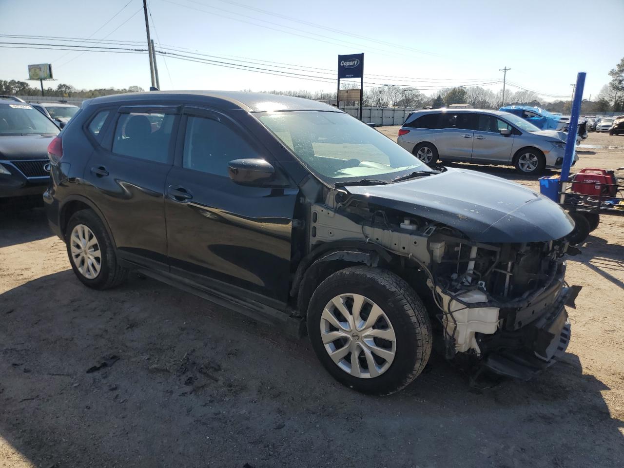 2018 Nissan Rogue VIN KNMAT2MT9JP598173 Copart auction photo, front end / side damage thumbnail 4