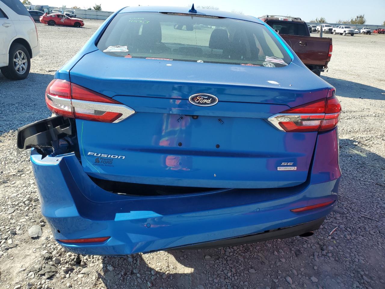 2020 Ford Fusion VIN 3FA6P0HD9LR160269 Copart auction photo, rear end damage thumbnail 6