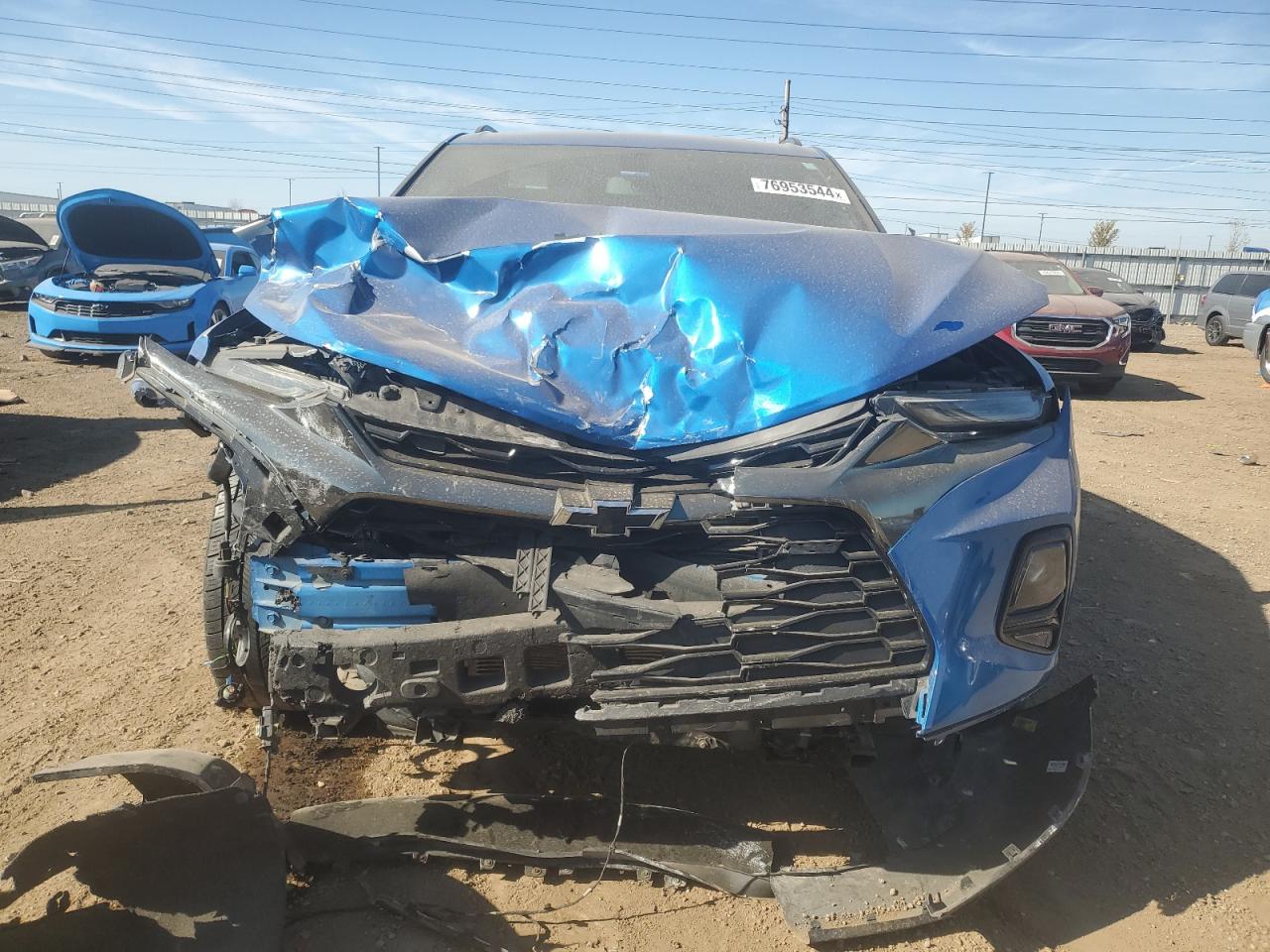 2020 Chevrolet Blazer VIN 3GNKBKRS9LS532340 Copart auction photo, front end / minor dent/scratches damage thumbnail 5