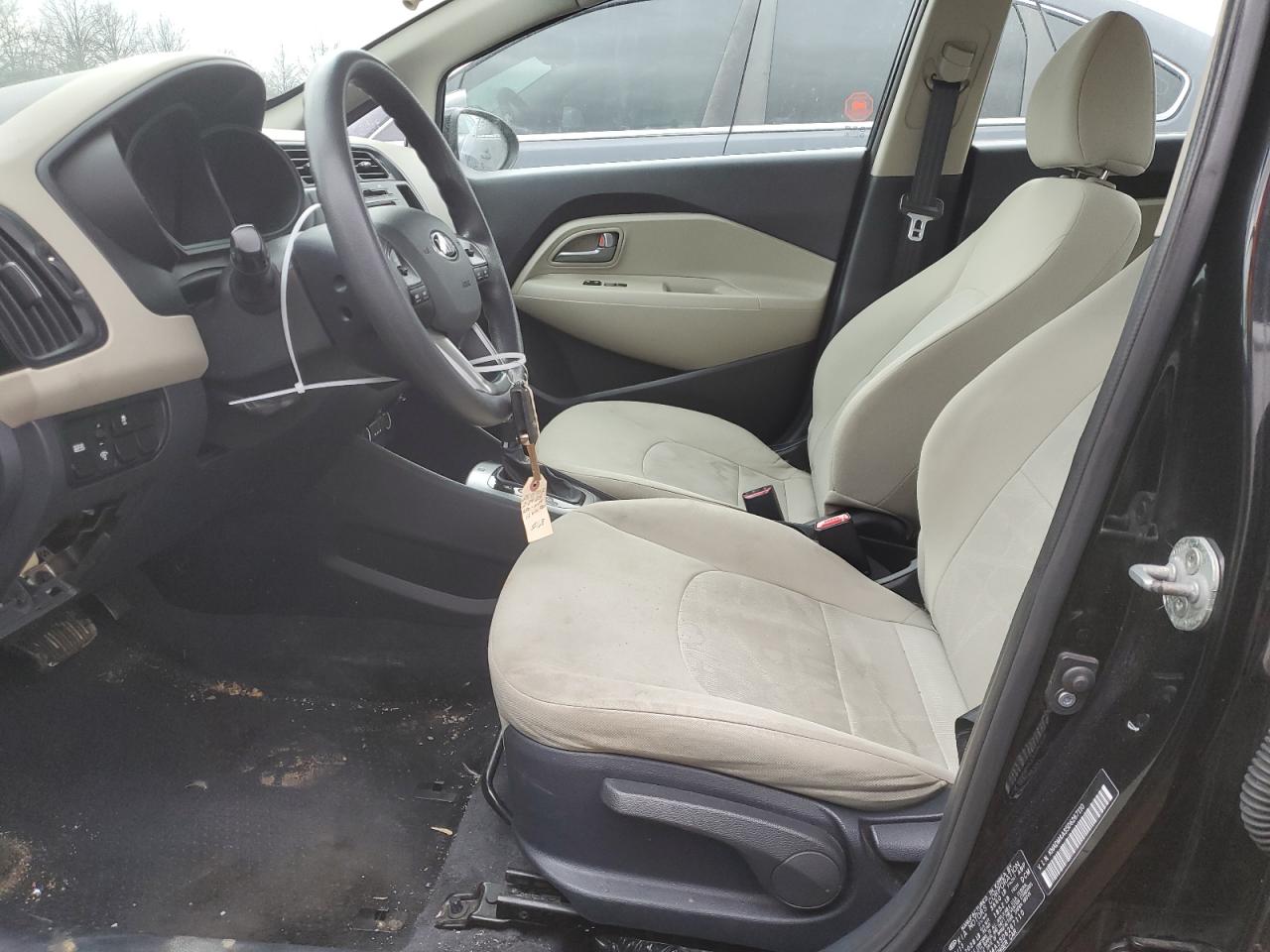 2013 KIA Rio VIN KNADM4A35D6267110 Copart auction photo, side / undercarriage damage thumbnail 7