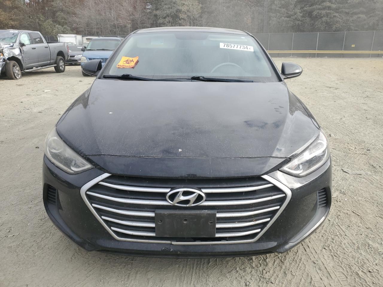 2017 Hyundai Elantra VIN KMHD84LF0HU161692 Copart auction photo, side damage thumbnail 5