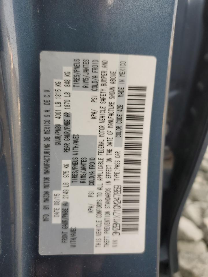 2016 Mazda 3 VIN 3MZBM1X71GM247859 Copart auction photo, all over damage thumbnail 12