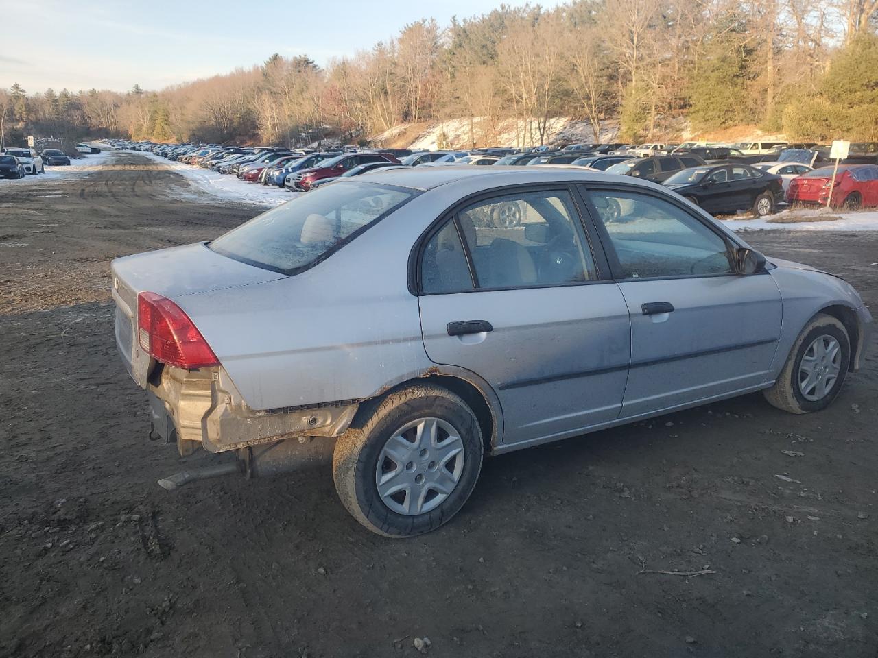 2005 Honda Civic VIN 2HGES16335H532001 Copart auction photo, rear end damage thumbnail 3