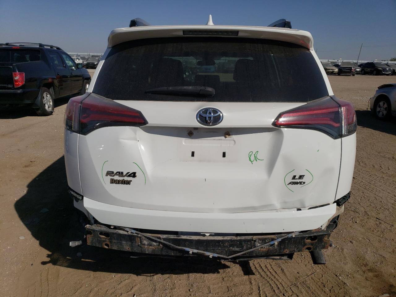 2017 Toyota RAV 4 VIN JTMBFREV3HD201122 Copart auction photo, front end / rear end damage thumbnail 6