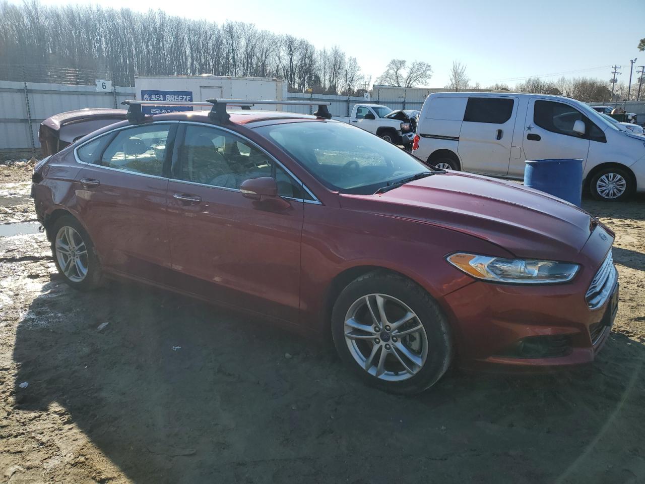 2015 Ford Fusion VIN 3FA6P0SU7FR226525 Copart auction photo, rear end / front end damage thumbnail 4
