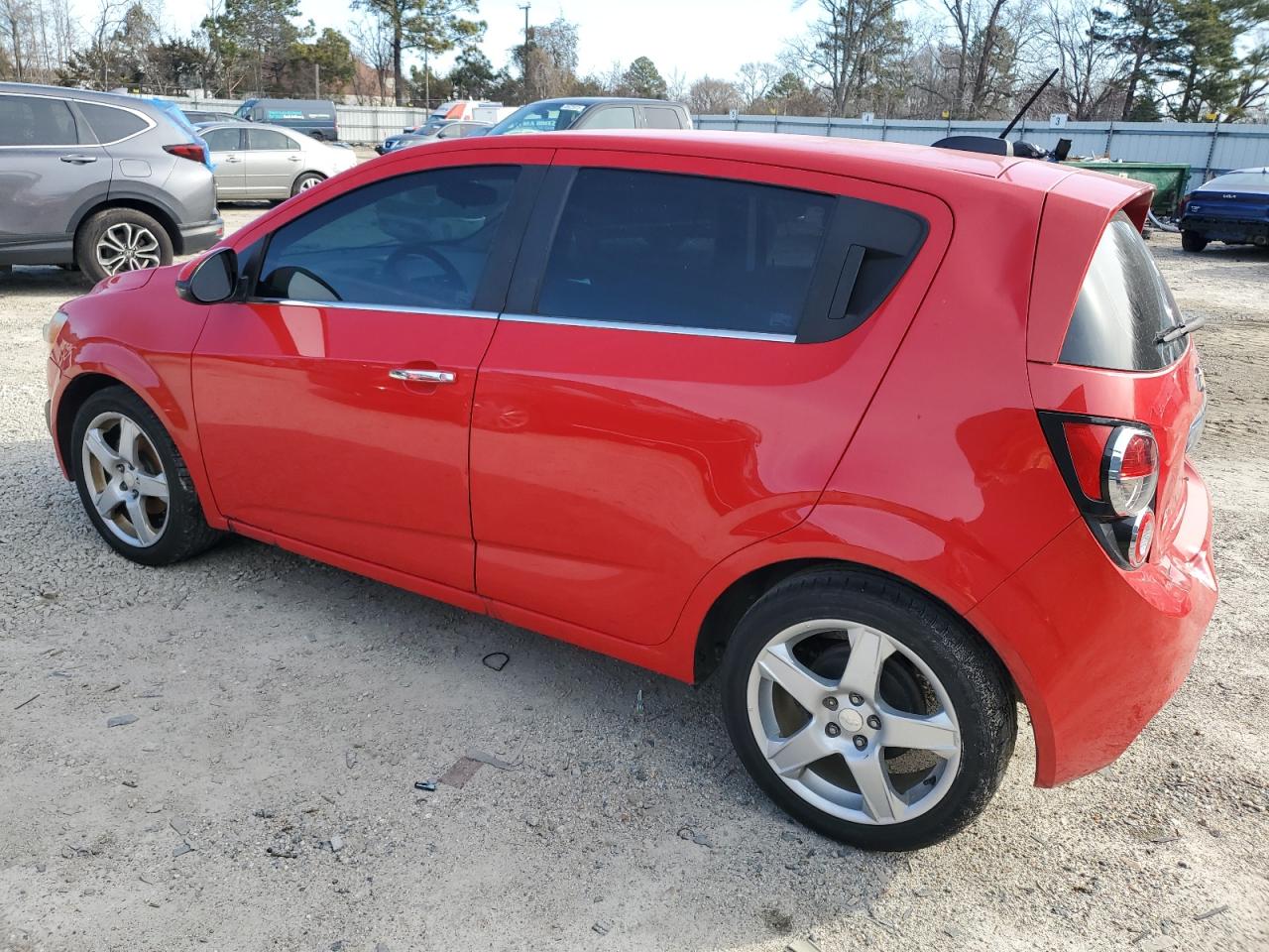 2015 Chevrolet Sonic VIN 1G1JE6SB6F4117714 Copart auction photo, rear end / front end damage thumbnail 2