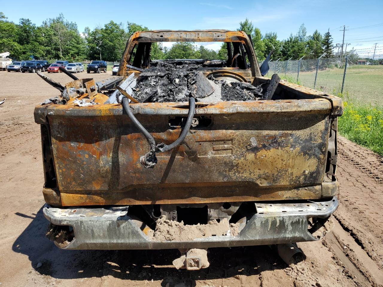 2021 GMC Sierra VIN 1GT49MEY1MF271309 Copart auction photo, burn / missing/altered vin damage thumbnail 6
