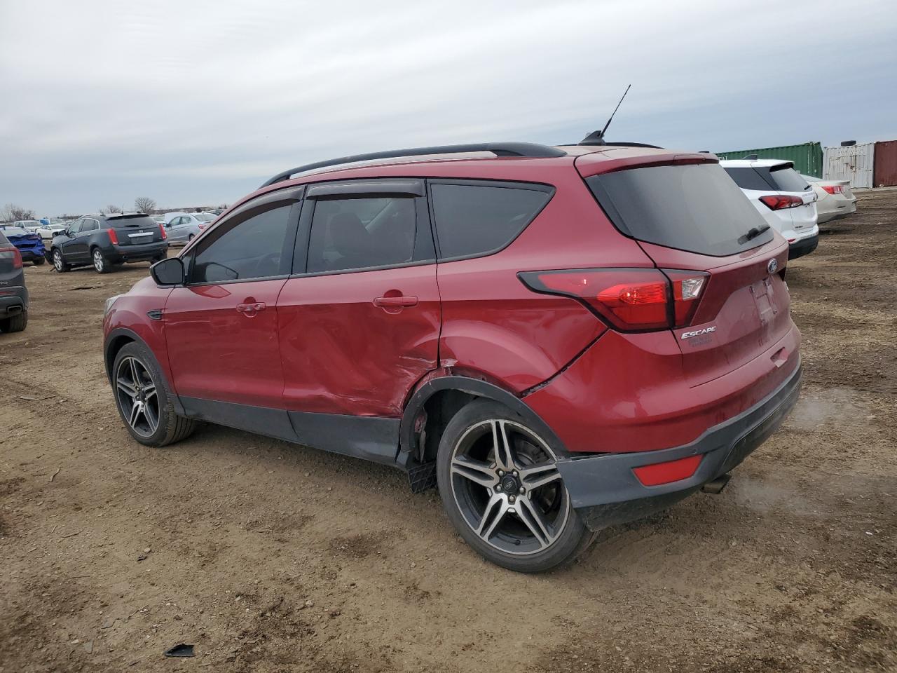 2019 Ford Escape VIN 1FMCU0HD8KUA08170 Copart auction photo, side / rear end damage thumbnail 2