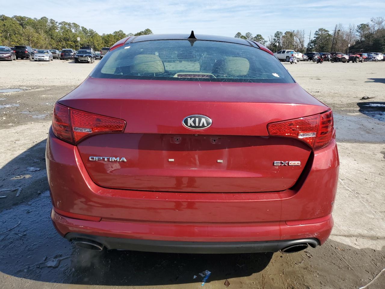 2013 KIA Optima VIN 5XXGN4A76DG234909 Copart auction photo, rear end / side damage thumbnail 6