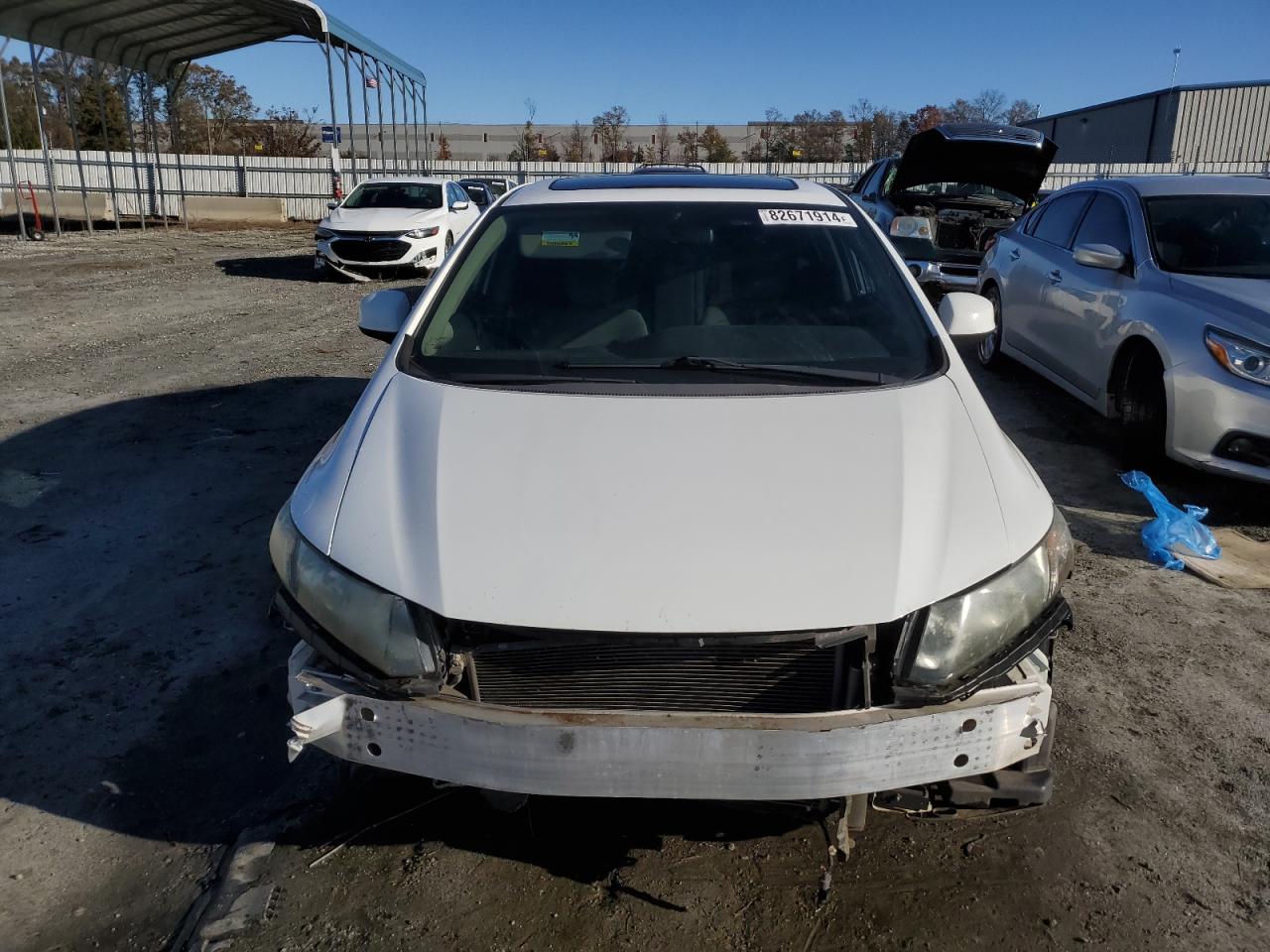 2013 Honda Civic VIN 2HGFB2F83DH535890 Copart auction photo, front end damage thumbnail 5