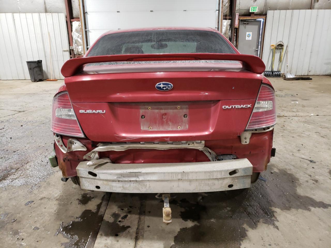2005 Subaru Legacy VIN 4S4BL84C854203314 Copart auction photo, side / rear end damage thumbnail 6