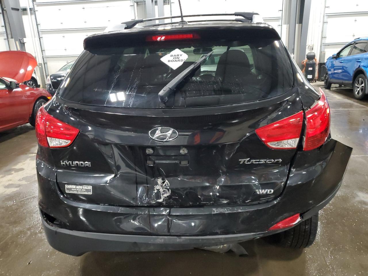 2012 Hyundai Tucson VIN KM8JUCAC6CU397810 Copart auction photo, all over / hail damage thumbnail 6