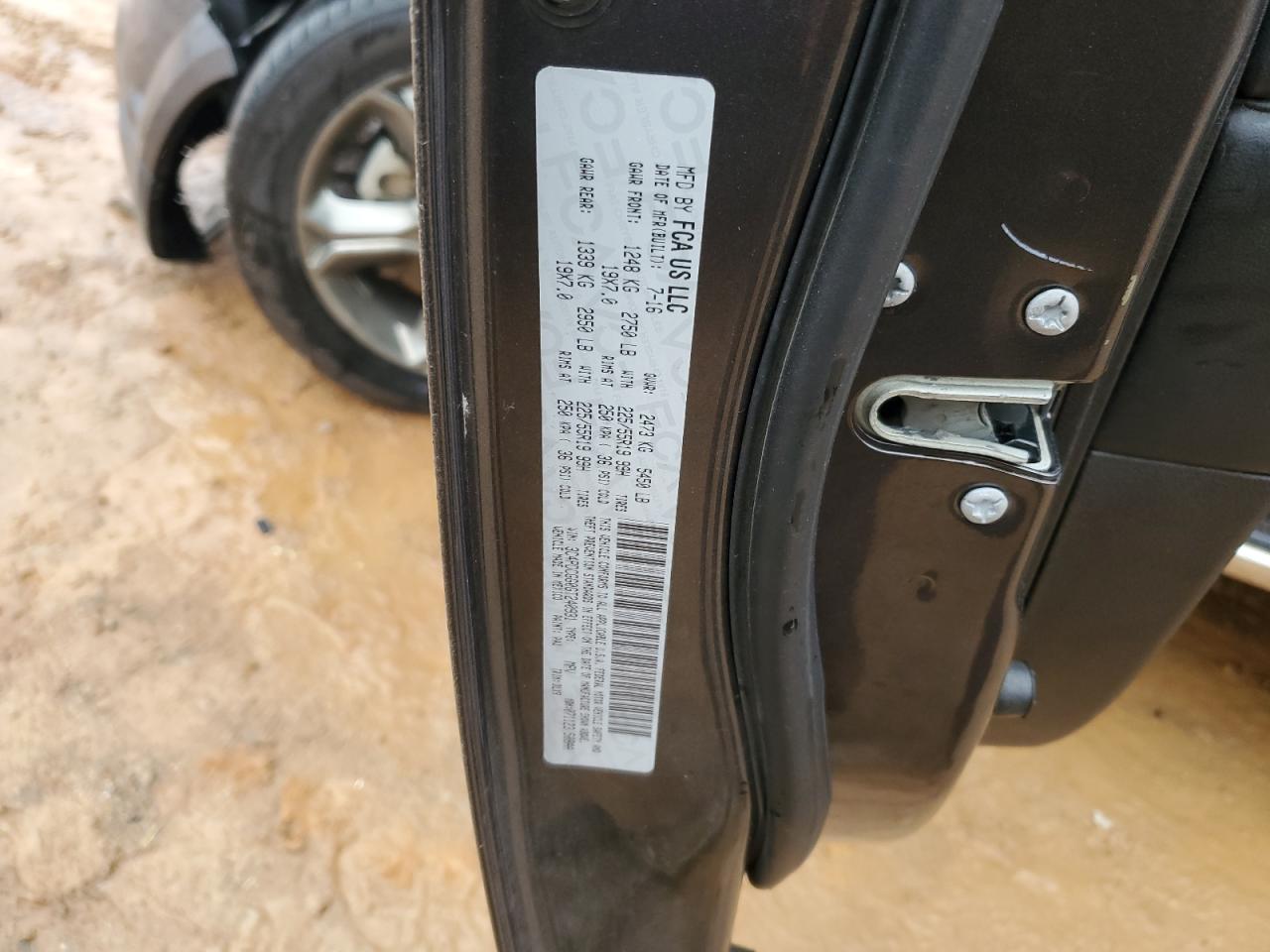 2016 Dodge Journey VIN 3C4PDCGG0GT240931 Copart auction photo, front end damage thumbnail 13