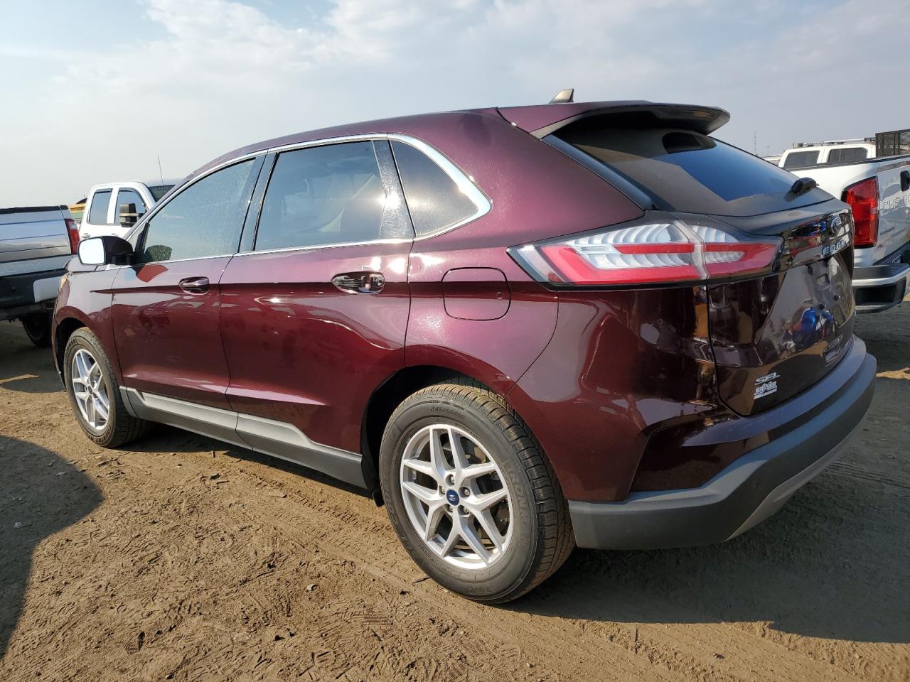 2021 Ford Edge VIN 2FMPK4J92MBA00160 Copart auction photo, front end / side damage thumbnail 2