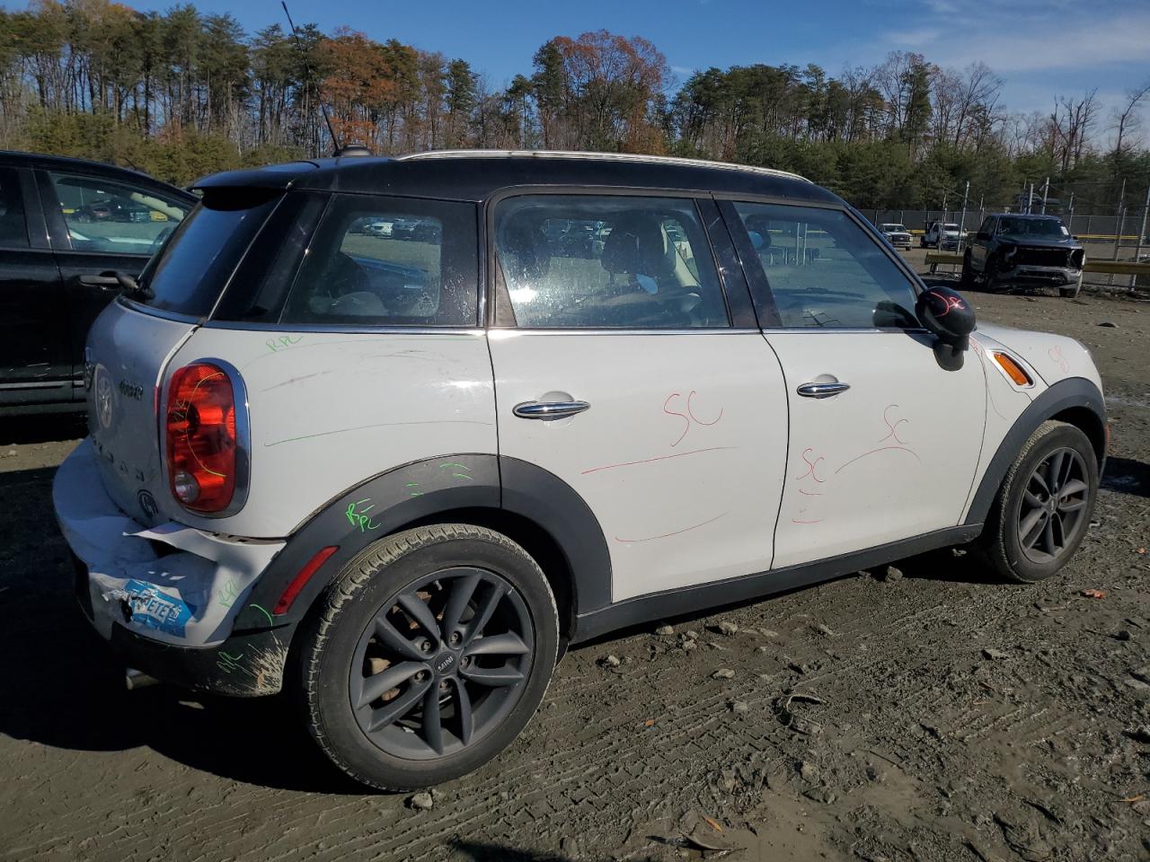 2014 MINI Cooper VIN WMWZB3C58EWR39022 Copart auction photo, rear end damage thumbnail 3