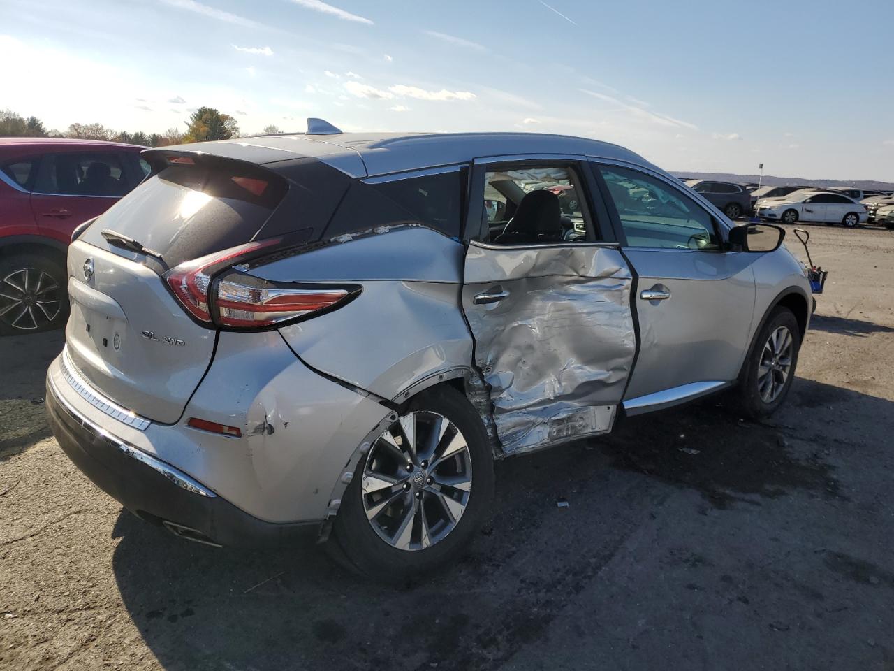 2017 Nissan Murano VIN 5N1AZ2MH7HN155225 Copart auction photo, side / rear end damage thumbnail 3