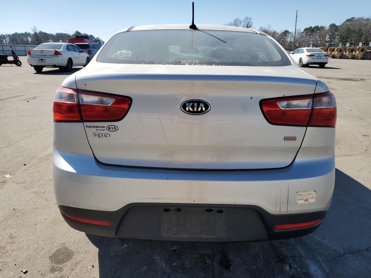 2015 KIA Rio VIN KNADM4A38F6436054 Copart auction photo, front end / undercarriage damage thumbnail 6